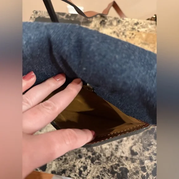 Patricia Nash Denim Leather Colorblock Lari Crossbody - Picture 13 of 16